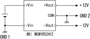 3.W出力(±)タイプの使用例